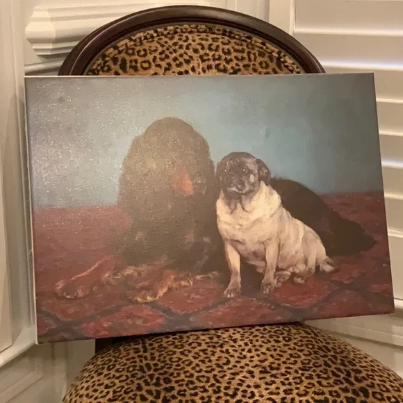 A Gordon Setter and Pug on Canvas - Picture 6 of 16